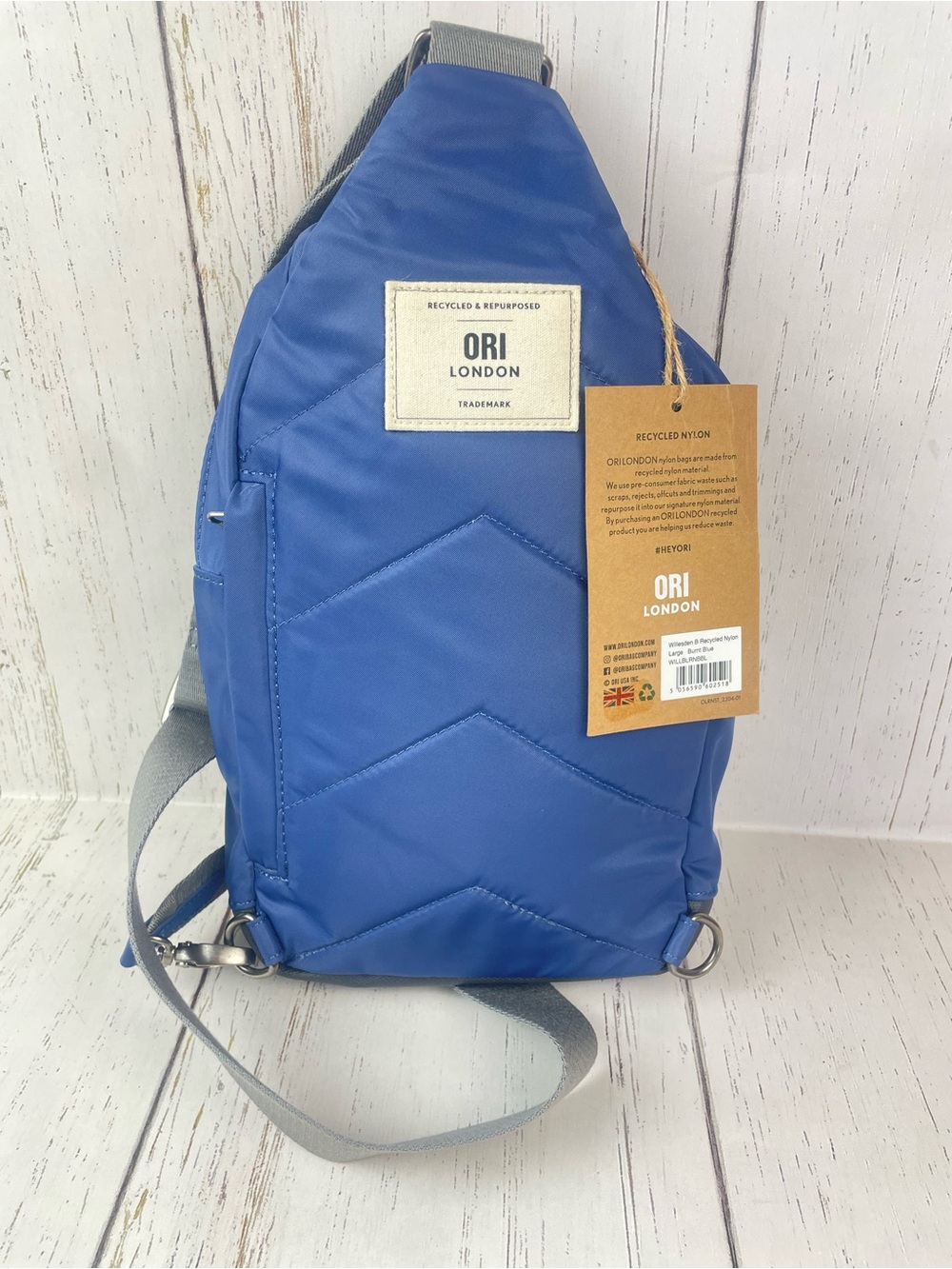 ORI LONDON Willesden Sling Bag *Burnt Blue - Picture 3 of 16